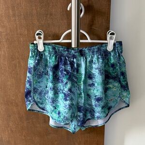 Athletic Works Blue and Green Women's Athletic Shorts